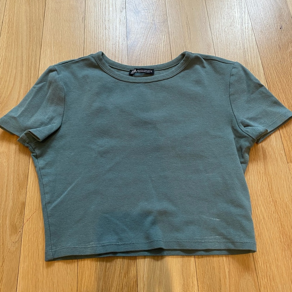 Zara - Teal crop top